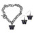 Washington Huskies Chain Bracelet and Dangle Earring Set