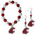 Washington St. Cougars Fan Bead Earrings and Bracelet Set