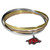 Arkansas Razorbacks Tri-color Bangle Bracelet