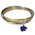 Kansas St. Wildcats Tri-color Bangle Bracelet