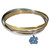 N. Carolina Tar Heels Tri-color Bangle Bracelet
