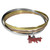 Nebraska Cornhuskers Tri-color Bangle Bracelet