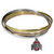 Ohio St. Buckeyes Tri-color Bangle Bracelet