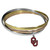 Oklahoma Sooners Tri-color Bangle Bracelet