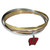 Wisconsin Badgers Tri-color Bangle Bracelet