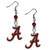 Alabama Crimson Tide Fan Bead Dangle Earrings