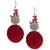 Alabama Crimson Tide Pom Pom Earrings