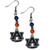 Auburn Tigers Fan Bead Dangle Earrings