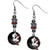 Florida St. Seminoles Euro Bead Earrings