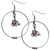 Fresno St. Bulldogs 2 Inch Hoop Earrings