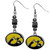 Iowa Hawkeyes Euro Bead Earrings