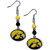 Iowa Hawkeyes Fan Bead Dangle Earrings