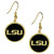 LSU Tigers Gold Tone Earrings