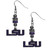 LSU Tigers Euro Bead Earrings