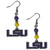 LSU Tigers Fan Bead Dangle Earrings