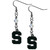 Michigan St. Spartans Crystal Dangle Earrings