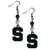 Michigan St. Spartans Fan Bead Dangle Earrings