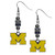 Michigan Wolverines Euro Bead Earrings