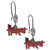 Nebraska Cornhuskers Crystal Dangle Earrings