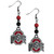 Ohio St. Buckeyes Fan Bead Dangle Earrings