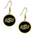 Oklahoma St. Cowboys Gold Tone Earrings