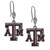 Texas A & M Aggies Crystal Dangle Earrings