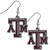 Texas A & M Aggies Chrome Dangle Earrings