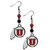 Utah Utes Fan Bead Dangle Earrings