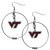 Virginia Tech Hokies 2 Inch Hoop Earrings