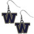 Washington Huskies Chrome Dangle Earrings