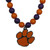 Clemson Tigers Fan Bead Necklace