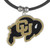 Colorado Buffaloes Rubber Cord Necklace