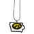 Iowa Hawkeyes State Charm Necklace
