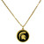 Michigan St. Spartans Gold Tone Necklace