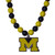 Michigan Wolverines Fan Bead Necklace