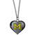 Michigan Wolverines Heart Necklace