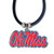Mississippi Rebels Rubber Cord Necklace