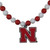 Nebraska Cornhuskers Fan Bead Necklace
