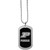 Purdue Boilermakers Chrome Tag Necklace