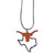 Texas Longhorns State Charm Necklace