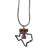 Texas Tech Raiders State Charm Necklace