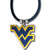 W. Virginia Mountaineers Rubber Cord Necklace