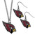 Arizona Cardinals Dangle Earrings and Chain Necklace Set