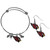 Arizona Cardinals Dangle Earrings and Charm Bangle Bracelet Set