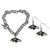 Baltimore Ravens Chain Bracelet and Dangle Earring Set