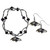 Baltimore Ravens Dangle Earrings and Crystal Bead Bracelet Set