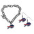 Buffalo Bills Chain Bracelet and Dangle Earring Set