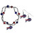 Buffalo Bills Dangle Earrings and Crystal Bead Bracelet Set