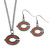 Chicago Bears Dangle Earrings and Chain Necklace Set