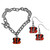Cincinnati Bengals Chain Bracelet and Dangle Earring Set